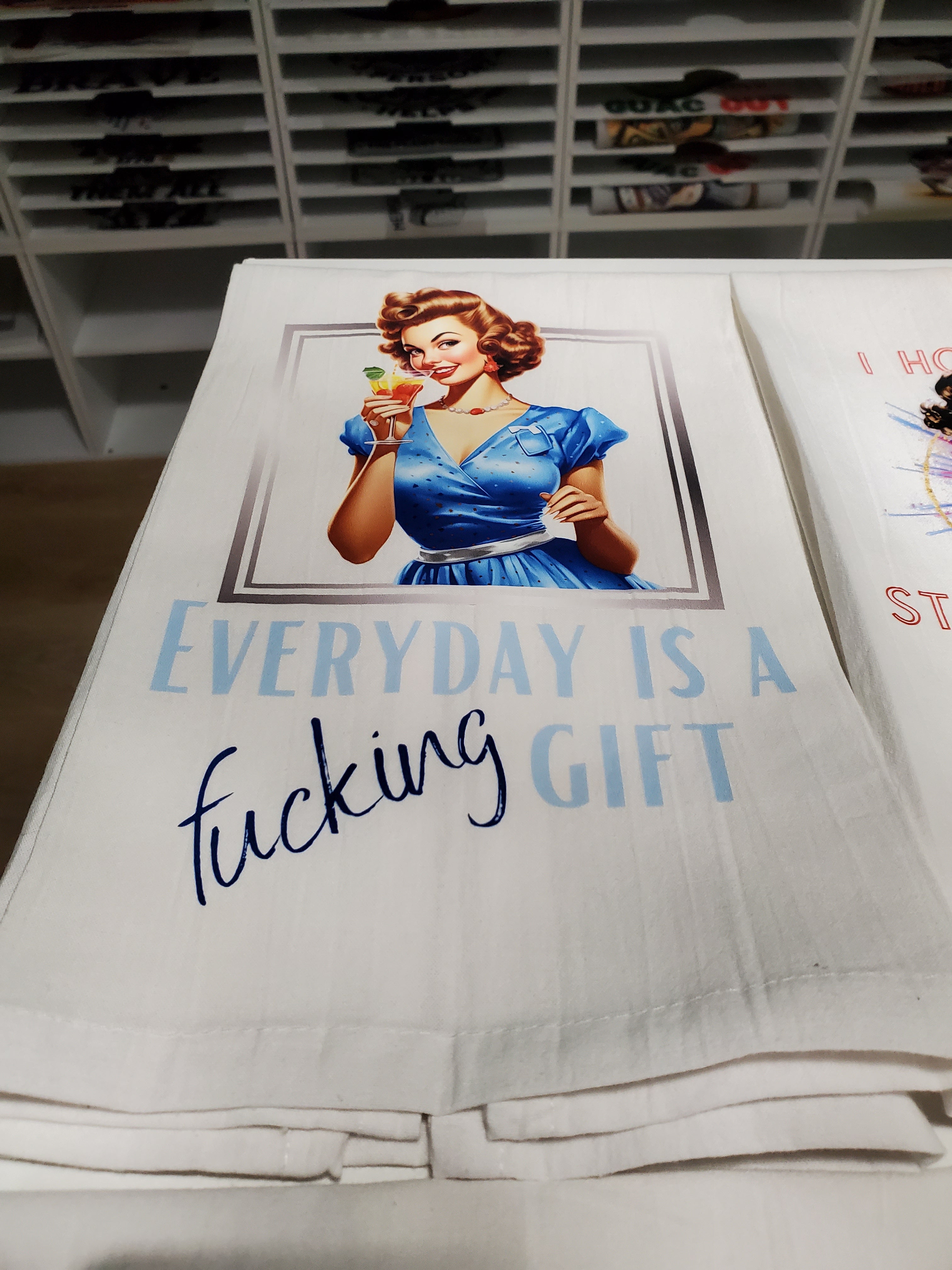 Set of 5 Tea Towels - Poised and Pinned